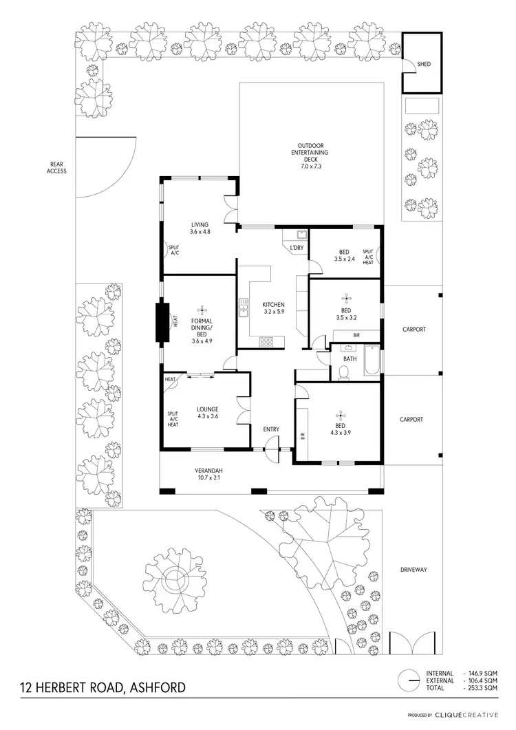Floorplan of Homely house listing, 12 Herbert Road, Ashford SA 5035