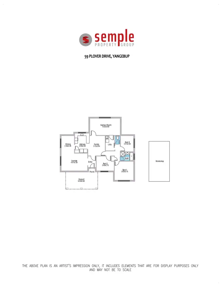 Floorplan of Homely house listing, 59 Plover Drive, Yangebup WA 6164