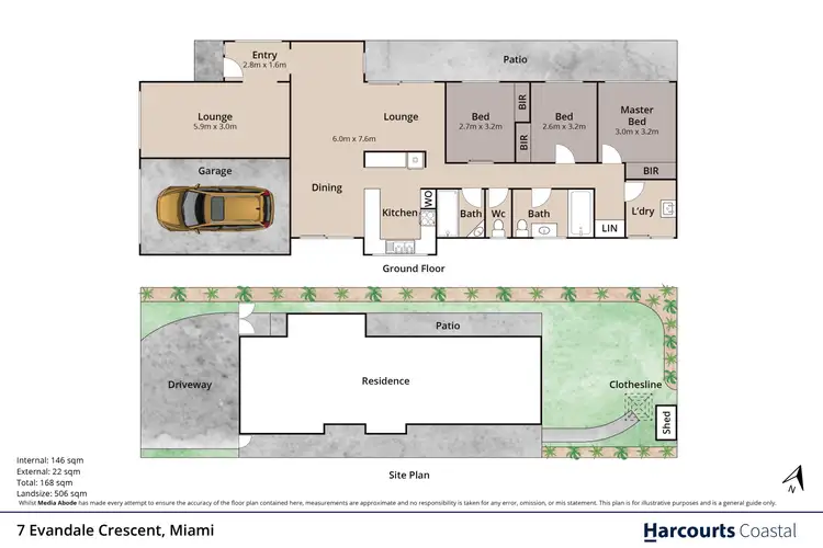 Floorplan of Homely house listing, 7 Evandale Crescent, Miami QLD 4220