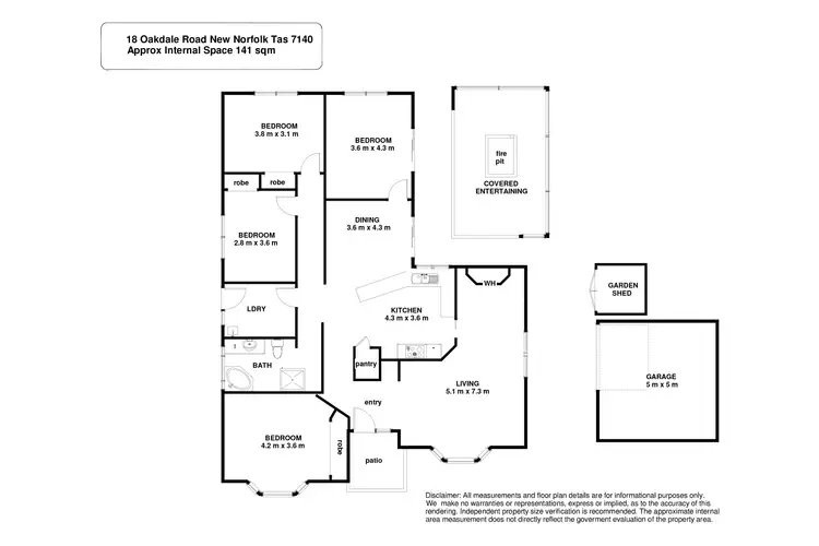 Floorplan of Homely house listing, 18 Oakdale Road, New Norfolk TAS 7140