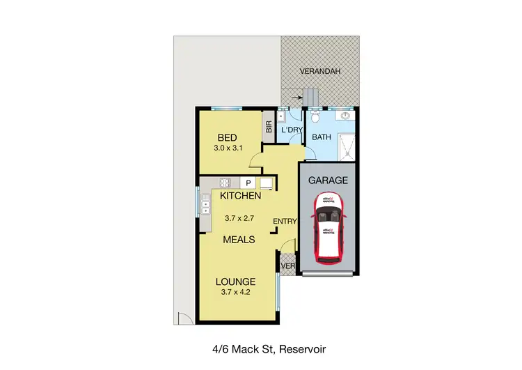 Floorplan of Homely unit listing, 4/6 Mack Street, Reservoir VIC 3073