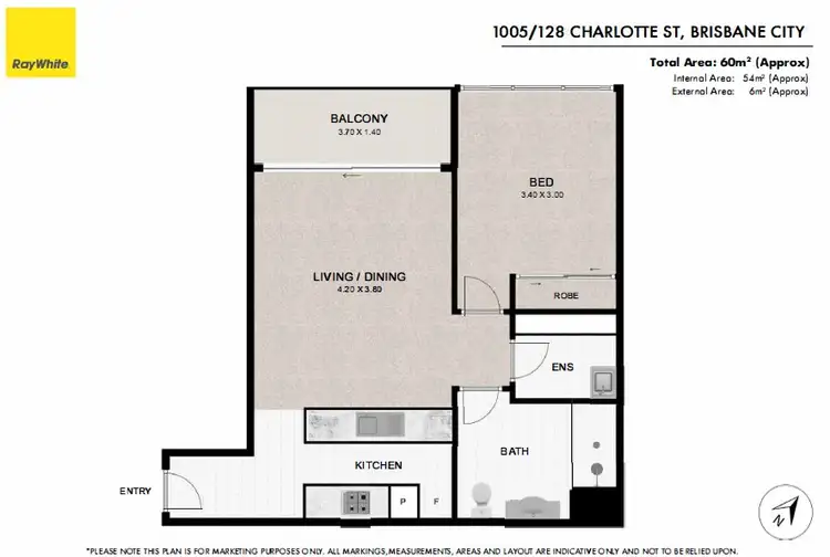 Floorplan of Homely apartment listing, 1005/128 Charlotte Street, Brisbane City QLD 4000