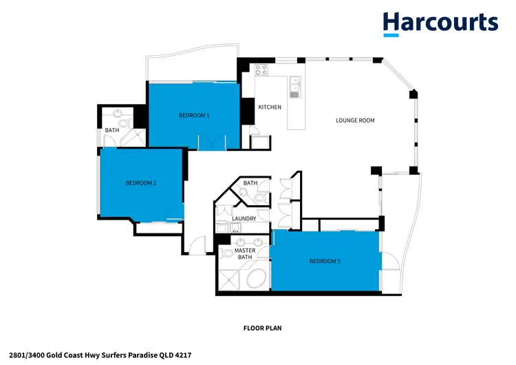 Floorplan of Homely unit listing, 2801/3400 Surfers Paradise Boulevard, Surfers Paradise QLD 4217