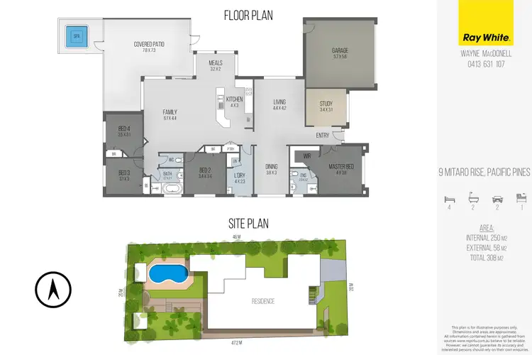 Floorplan of Homely house listing, 9 Mitaro Rise, Pacific Pines QLD 4211