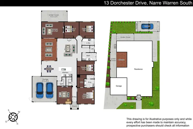 Floorplan of Homely house listing, 13 Dorchester Drive, Narre Warren South VIC 3805