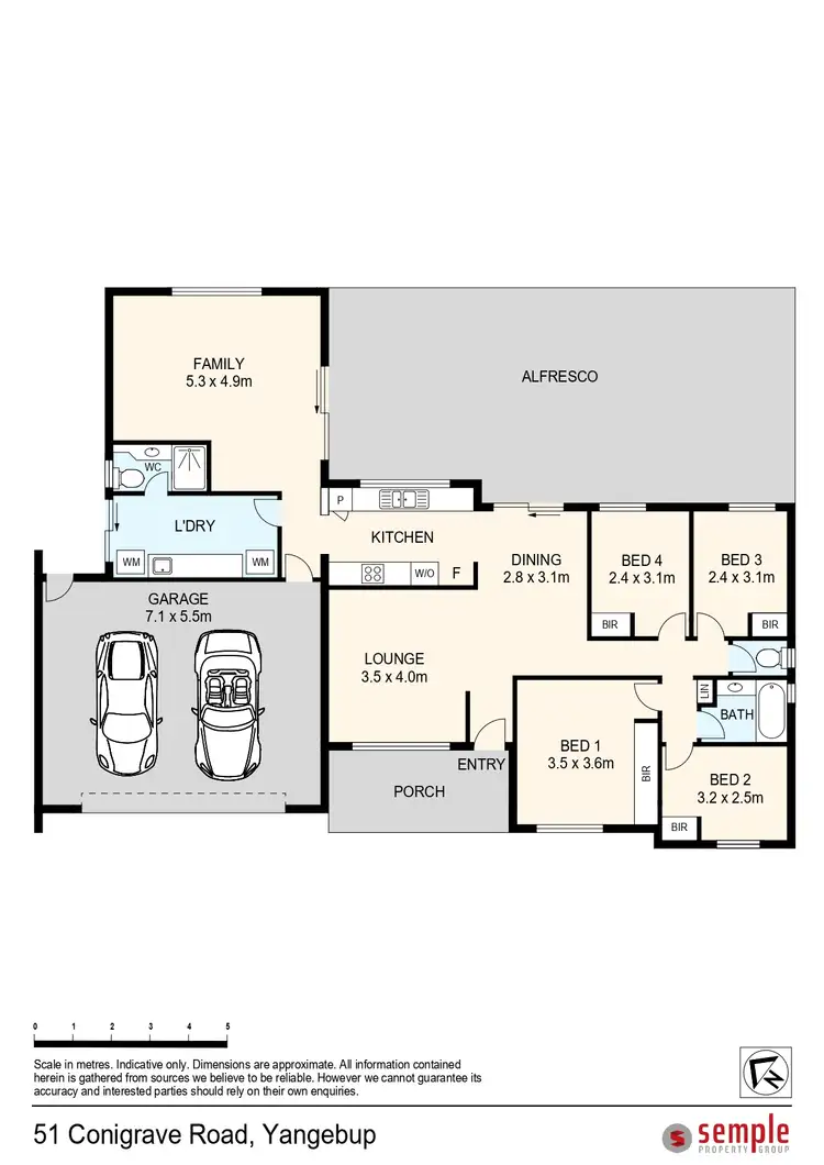 Floorplan of Homely house listing, 51 Conigrave Road, Yangebup WA 6164