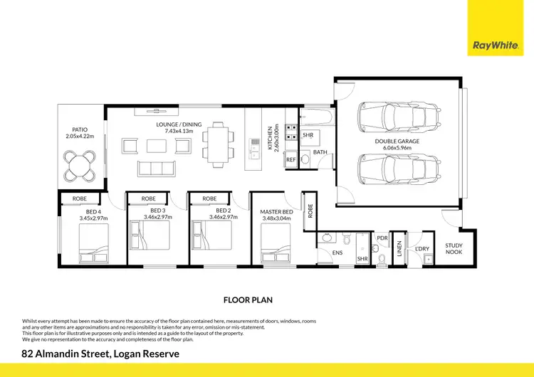 Floorplan of Homely house listing, 82 Almandin Street, Logan Reserve QLD 4133