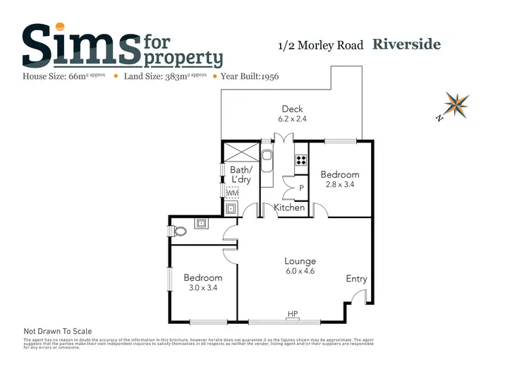 Floorplan of Homely house listing, 1/2 Morley Road, Riverside TAS 7250