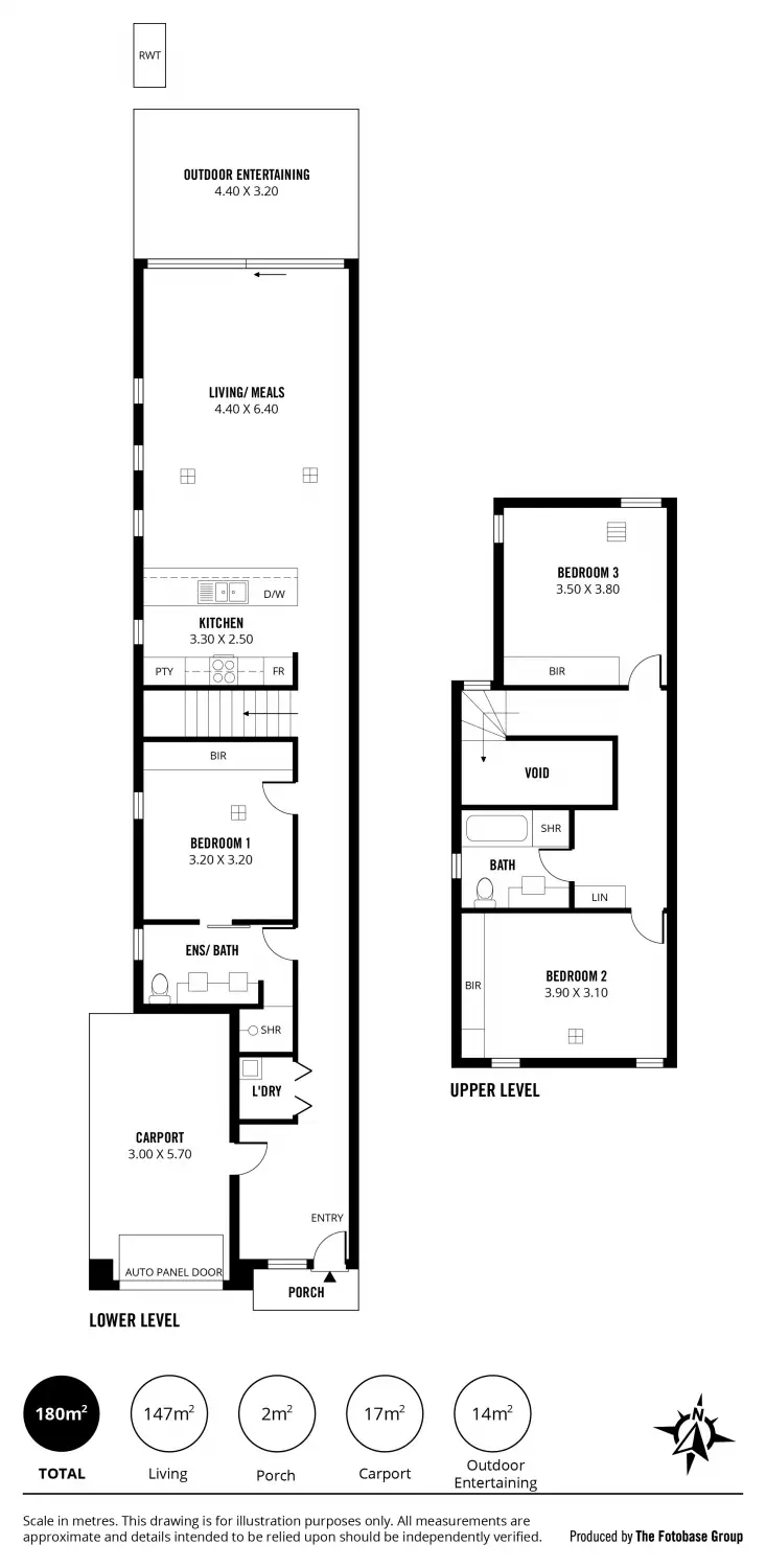 Floorplan of Homely townhouse listing, 2/6A Sampson Road, Mitchell Park SA 5043
