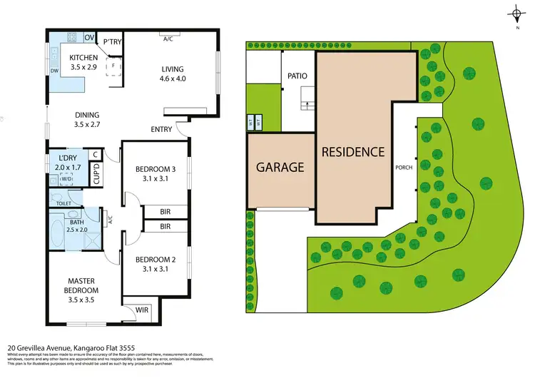 Floorplan of Homely house listing, 20 Grevillea Avenue, Kangaroo Flat VIC 3555