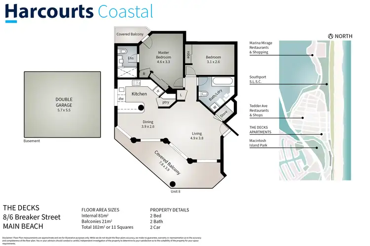 Floorplan of Homely apartment listing, 8/6 Breaker Street, Main Beach QLD 4217