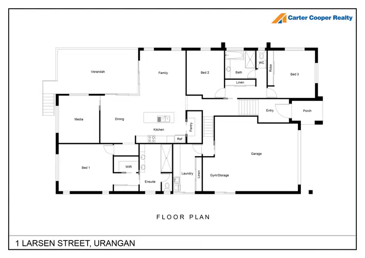 Floorplan of Homely house listing, 1 Larsen Street, Urangan QLD 4655