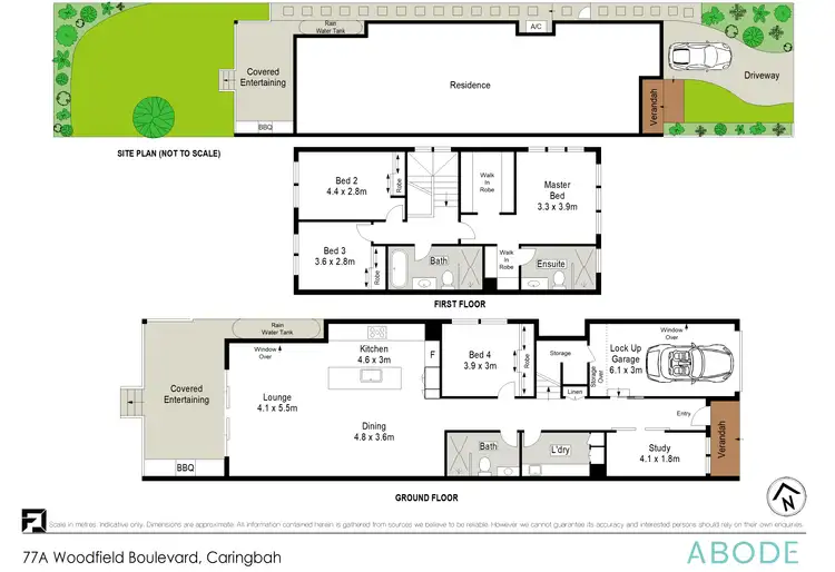 Floorplan of Homely semi-detached listing, 77a Woodfield Boulevard, Caringbah NSW 2229