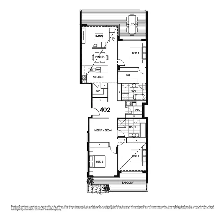 Floorplan of Homely apartment listing, 402/33-39 Croydon St, Cronulla NSW 2230