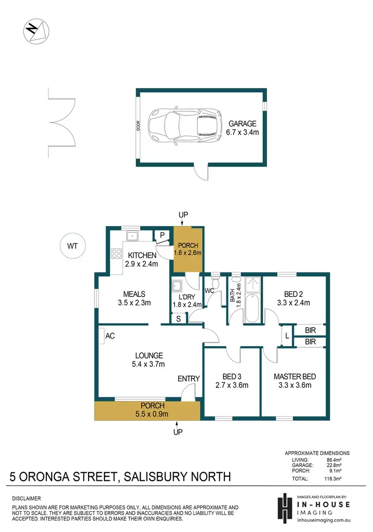 Floorplan of Homely house listing, 5 Oronga Street, Salisbury North SA 5108