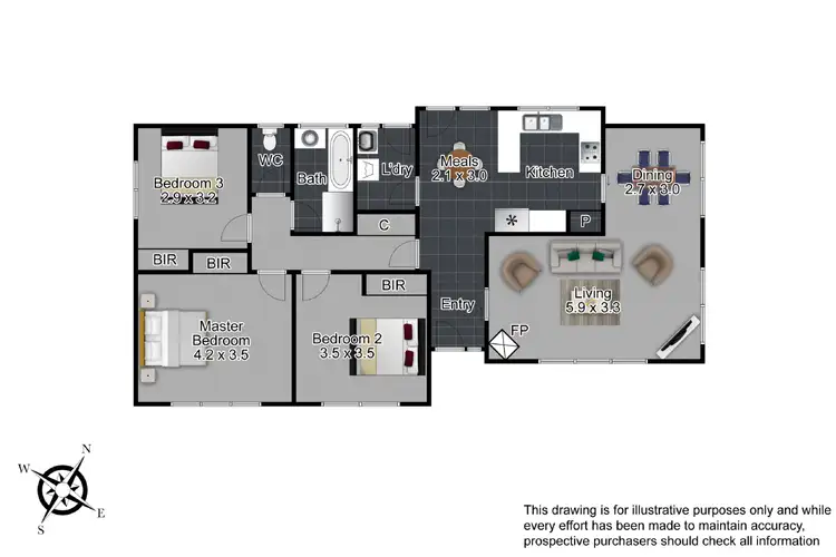 Floorplan of Homely rural property listing, 75 Newton Avenue, Langwarrin South VIC 3911