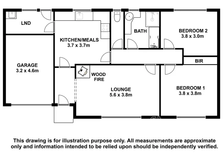 Floorplan of Homely unit listing, 2/1 Daniel Street, Mount Gambier SA 5290