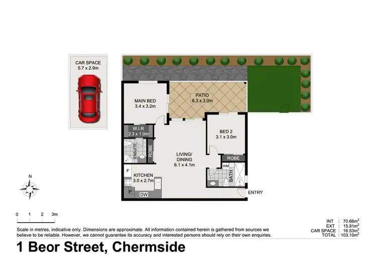 Floorplan of Homely unit listing, 2/1 Beor Street, Chermside QLD 4032