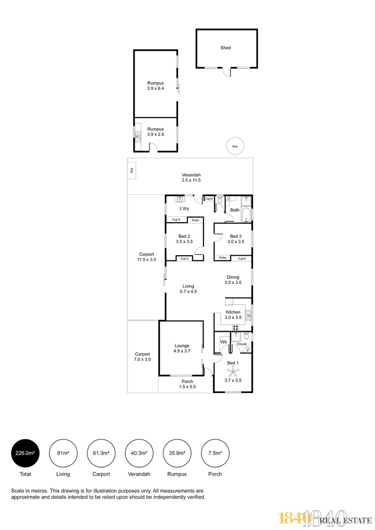 Floorplan of Homely house listing, 11 DUNDAS  ST, Rosewater SA 5013
