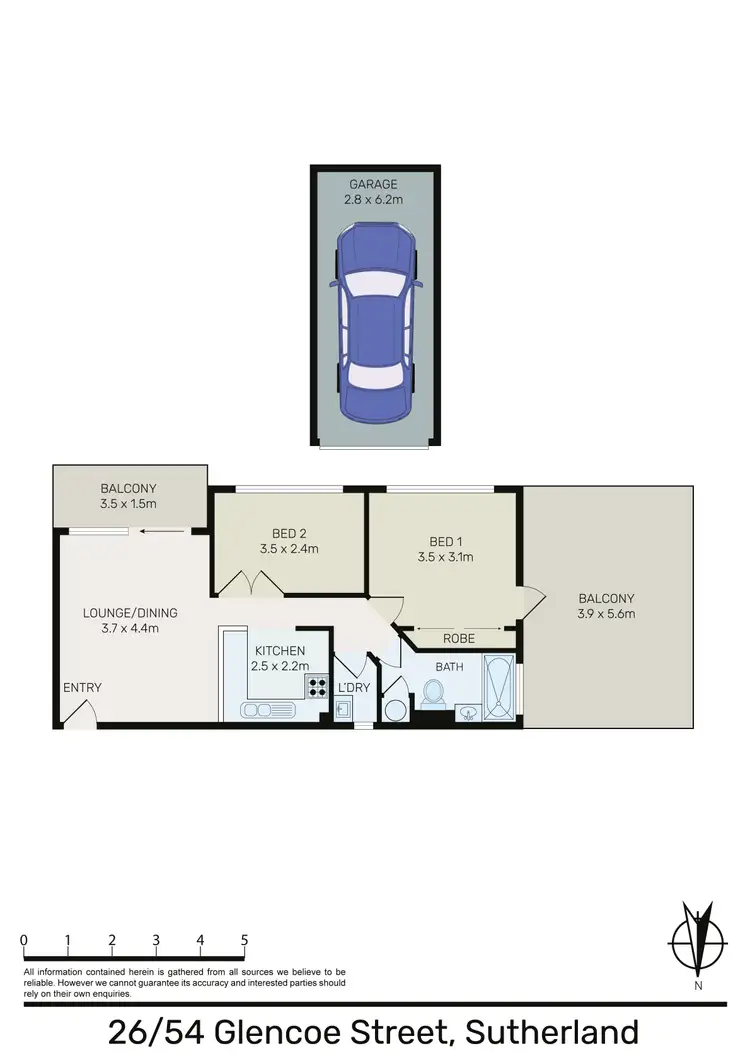 Floorplan of Homely apartment listing, 26/54 Glencoe Street, Sutherland NSW 2232