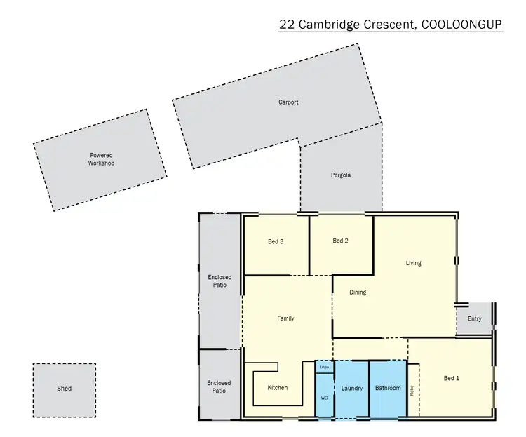 Floorplan of Homely house listing, 22 Cambridge Crescent, Cooloongup WA 6168