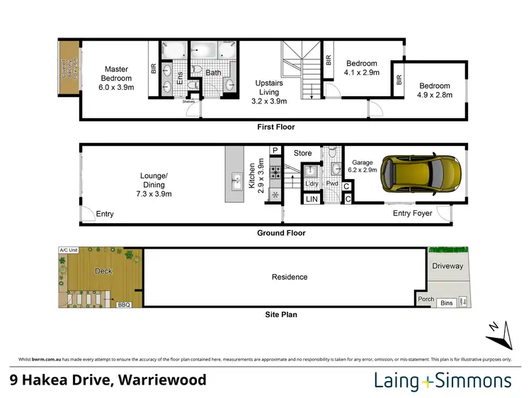 Floorplan of Homely townhouse listing, 9 Hakea Drive, Warriewood NSW 2102