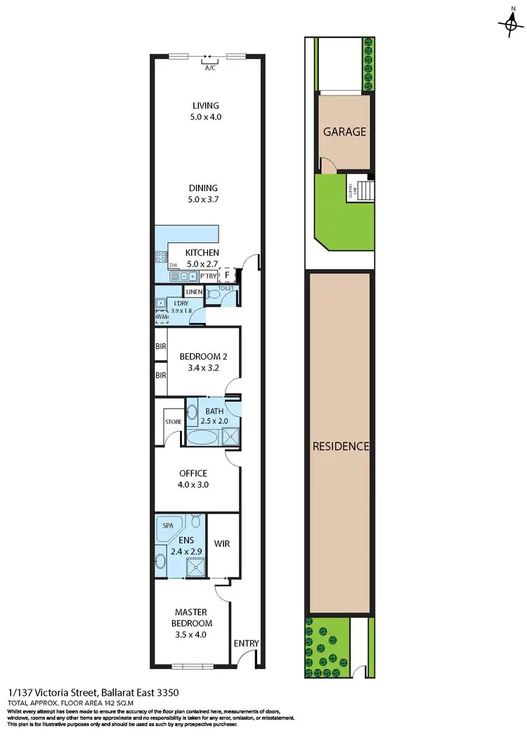 Floorplan of Homely townhouse listing, 1/137 Victoria Street, Ballarat East VIC 3350