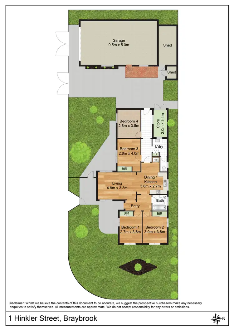 Floorplan of Homely house listing, 1 Hinkler Street, Braybrook VIC 3019