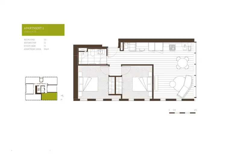 Floorplan of Homely apartment listing, 1401/58 Clarke Street, Southbank VIC 3006