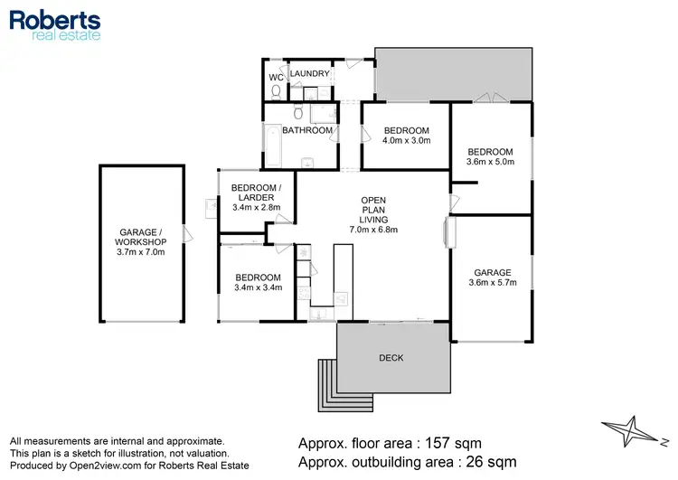 Floorplan of Homely house listing, 13 Murray Street, Bicheno TAS 7215