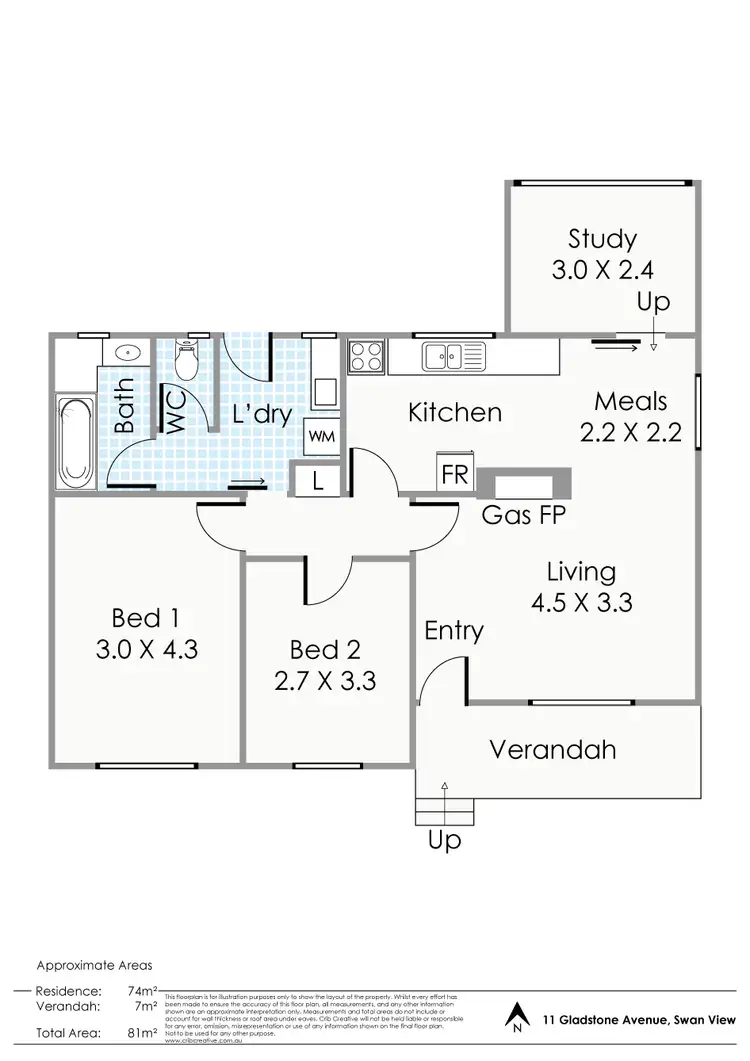 Floorplan of Homely house listing, 11 Gladstone Avenue, Swan View WA 6056