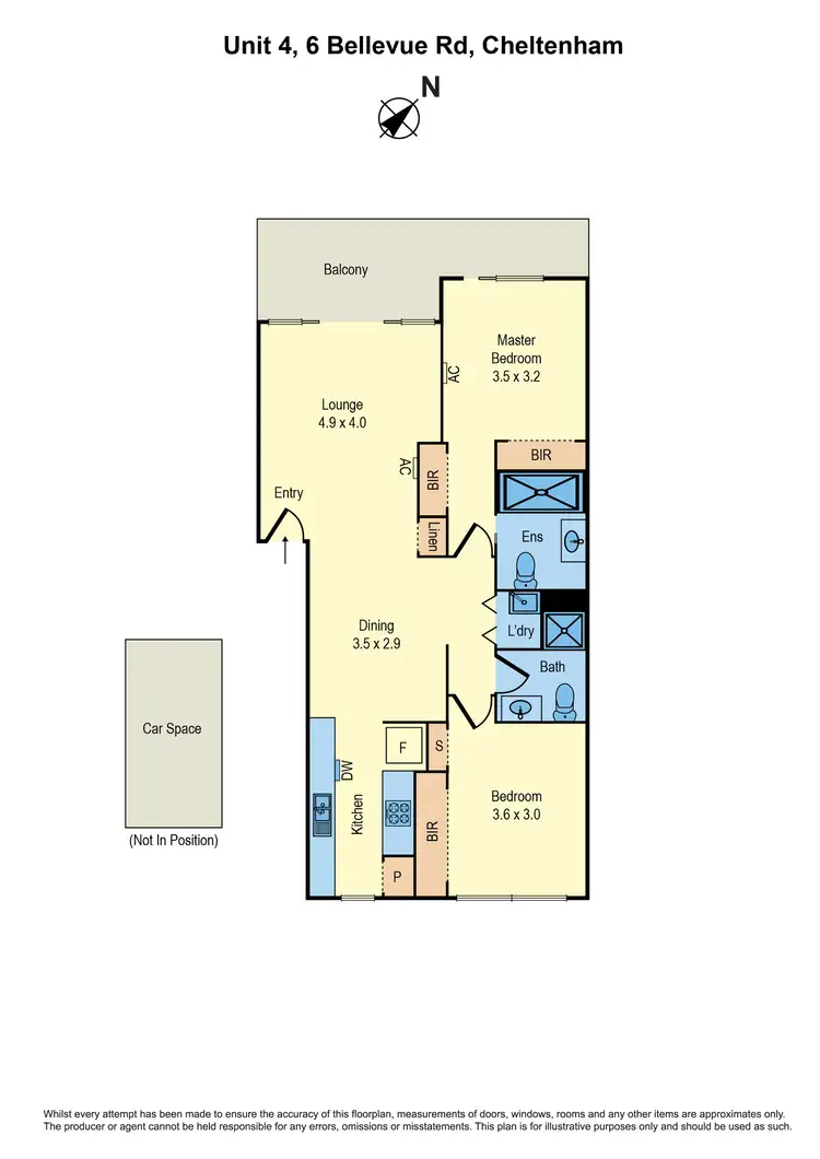 Floorplan of Homely apartment listing, 4/6 Bellevue Road, Cheltenham VIC 3192