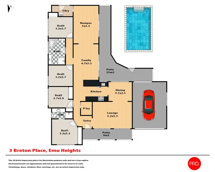Floorplan of Homely house listing, 3 Breton Place, Emu Heights NSW 2750