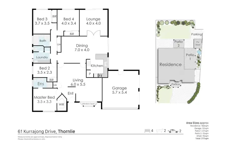 Floorplan of Homely house listing, 61 Kurrajong Drive, Thornlie WA 6108