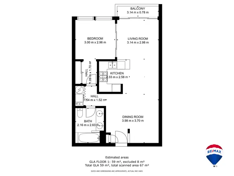 Floorplan of Homely unit listing, 1226/2-10 Greenslopes Street, Cairns North QLD 4870