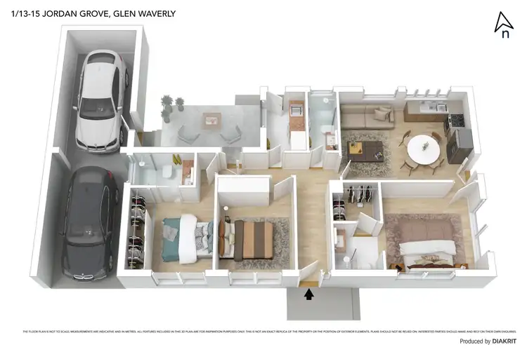 Floorplan of Homely unit listing, 1/13-15 Jordan Grove, Glen Waverley VIC 3150