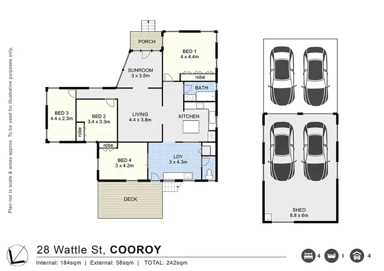 Floorplan of Homely house listing, 28 Wattle Street, Cooroy QLD 4563