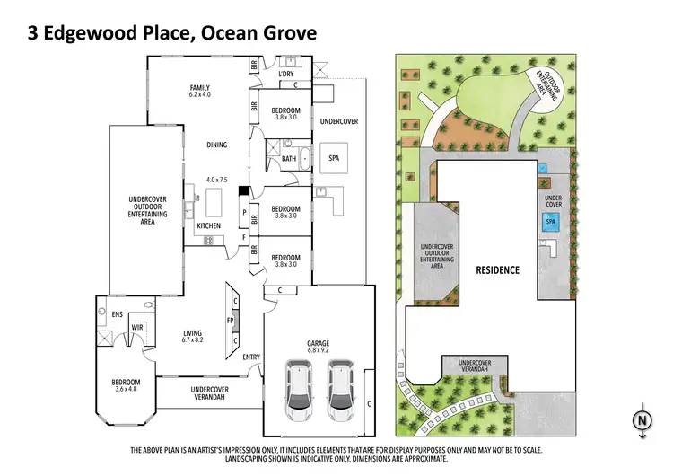 Floorplan of Homely house listing, 3 Edgewood Place, Ocean Grove VIC 3226
