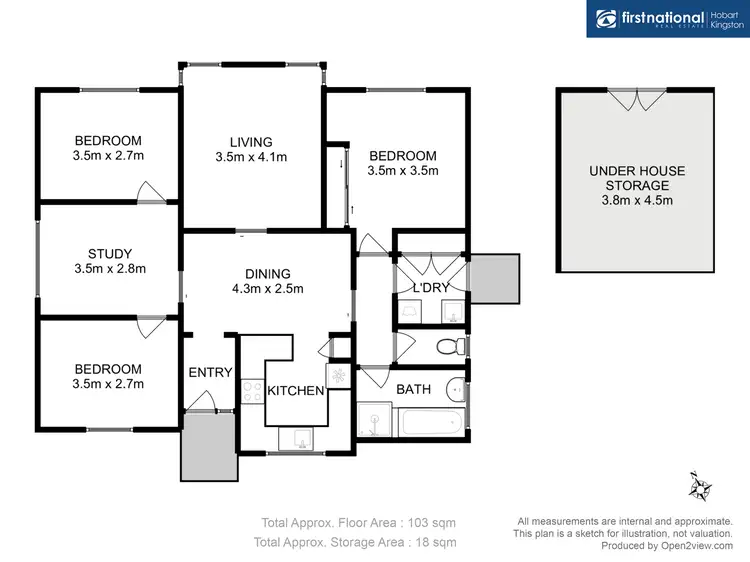 Floorplan of Homely house listing, 19 Viola Crescent, Gagebrook TAS 7030