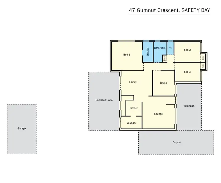 Floorplan of Homely house listing, 47 Gumnut Crescent, Safety Bay WA 6169