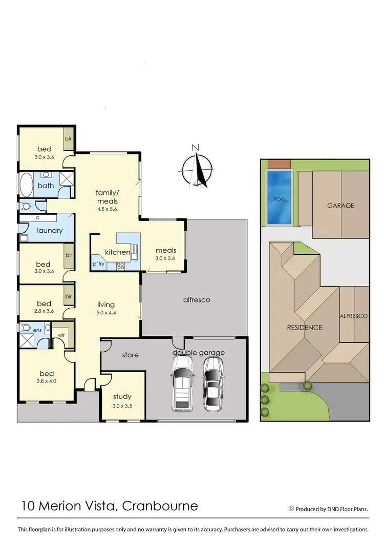 Floorplan of Homely house listing, 10 Merion Vista, Cranbourne VIC 3977