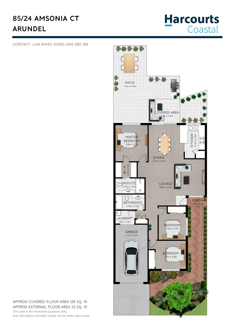 Floorplan of Homely villa listing, 85/24 Amsonia Court, Arundel QLD 4214
