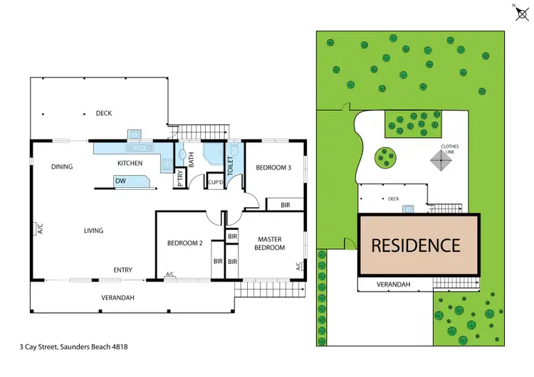 Floorplan of Homely house listing, 3 Cay Street, Saunders Beach QLD 4818