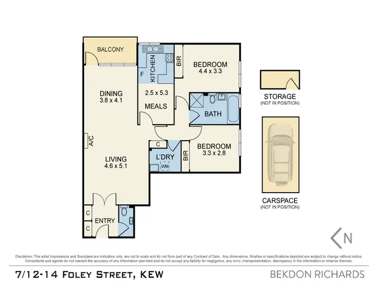 Floorplan of Homely apartment listing, 7/12-14 Foley Street, Kew VIC 3101