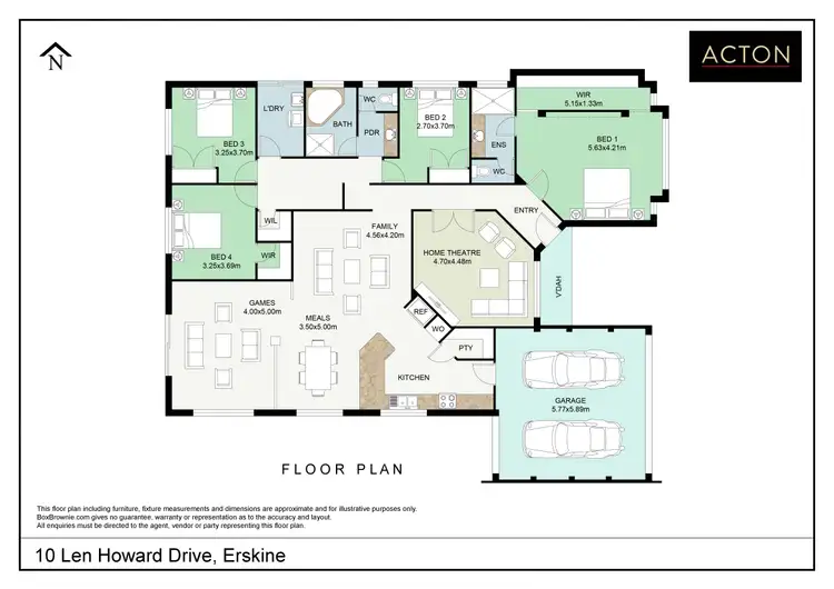 Floorplan of Homely house listing, 10 Len Howard Drive, Erskine WA 6210