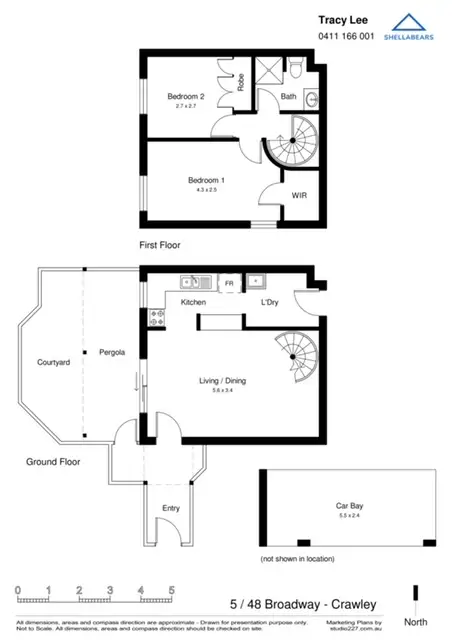 Floorplan of Homely townhouse listing, 5/48 Broadway, Crawley WA 6009