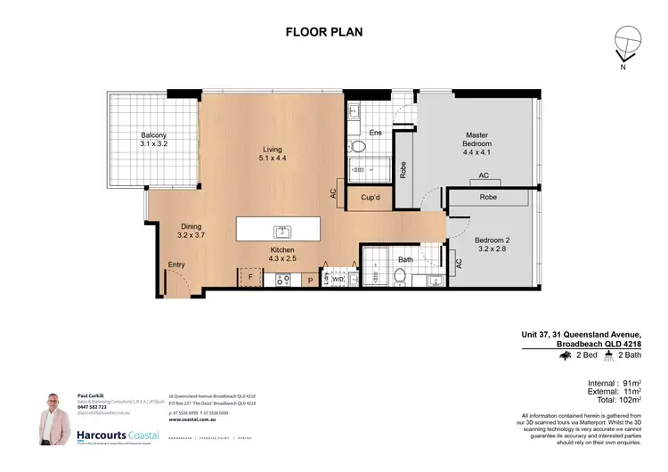 Floorplan of Homely apartment listing, 37/31 Queensland Avenue, Broadbeach QLD 4218