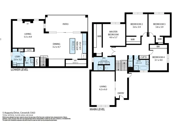 Floorplan of Homely house listing, 5 Augusta Drive, Creswick VIC 3363