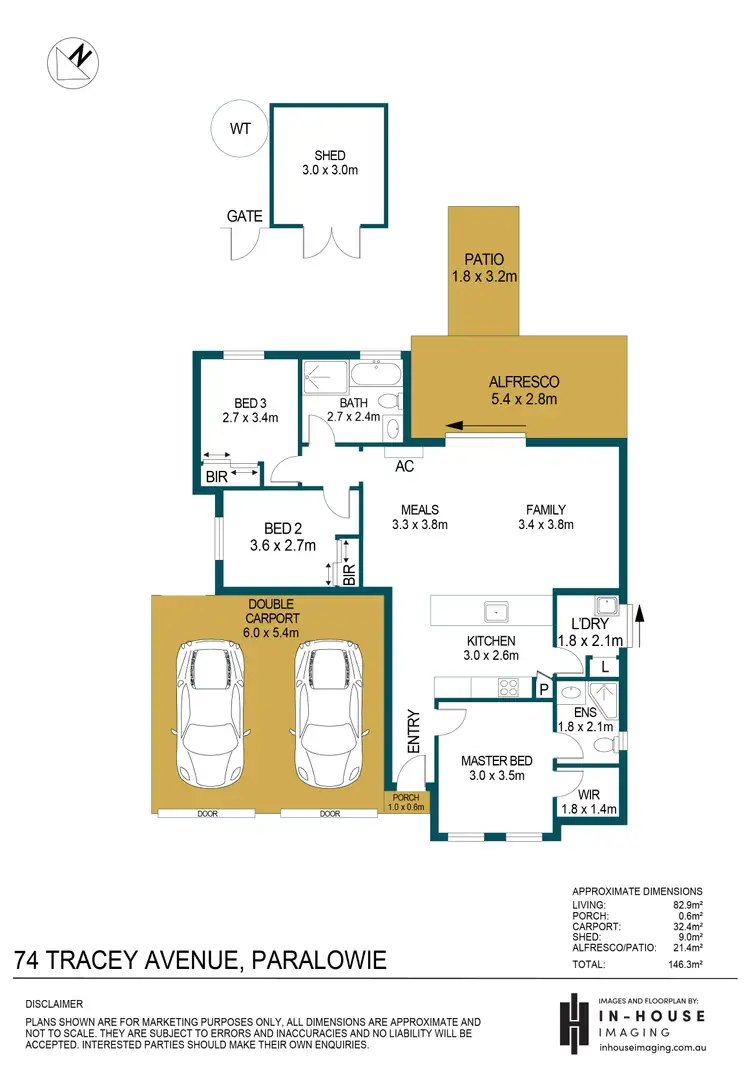 Floorplan of Homely house listing, 74 Tracey Avenue, Paralowie SA 5108