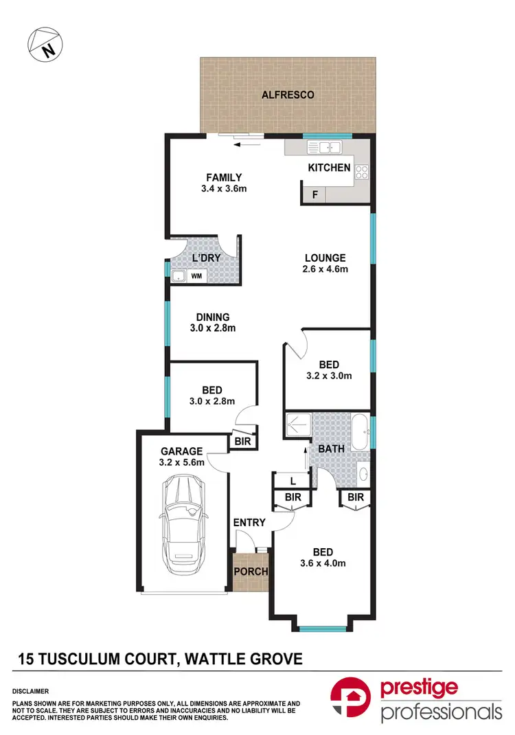 Floorplan of Homely house listing, 15 Tusculum Court, Wattle Grove NSW 2173